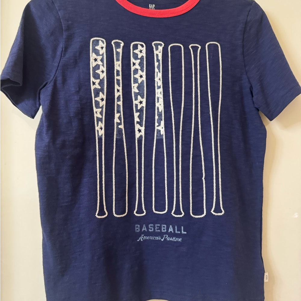 GAP Navy Baseball Graphic Kids Tee